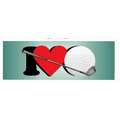 I Love Golf Panoramic Photo Hand Mirror (1.625" x 4.625")